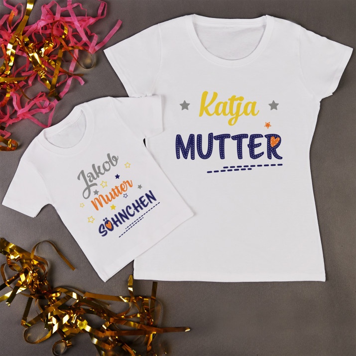Mama, Mamas Sohn - T-Shirts für Mama und Kind